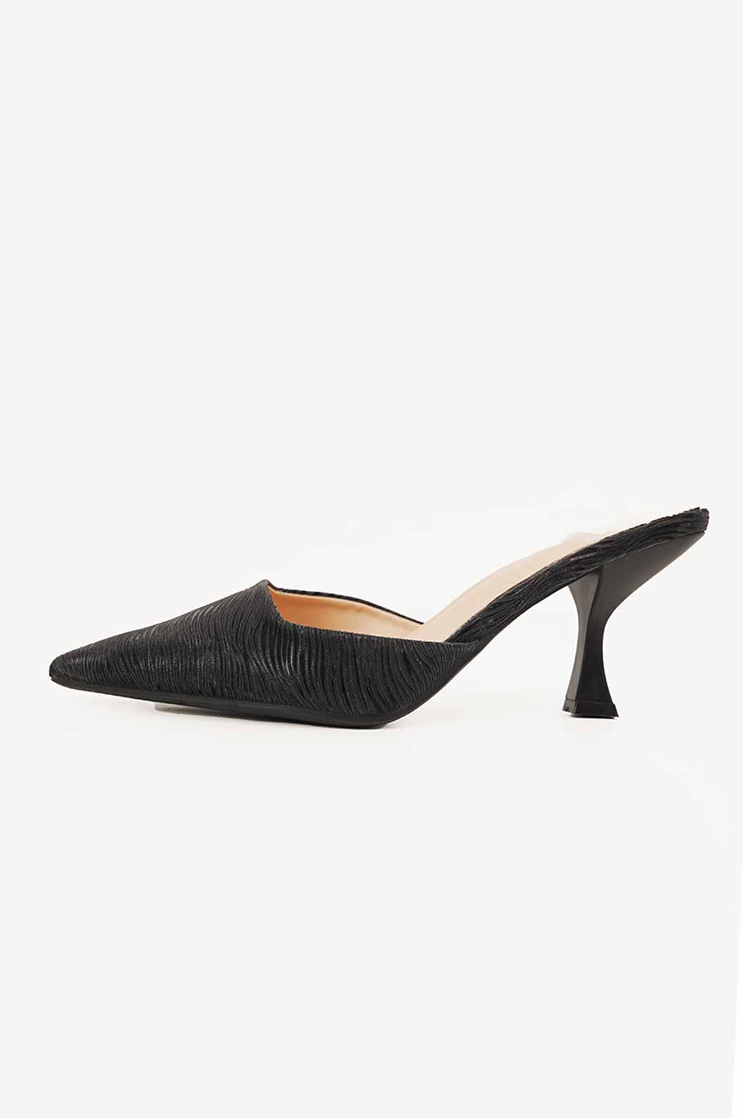 BLACK SHIMMER MIDI HEEL
