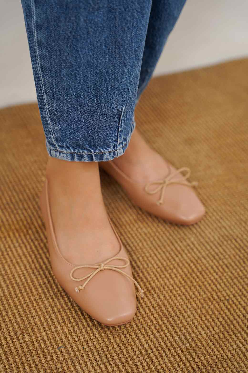 KHAKI BALLET PUMPS