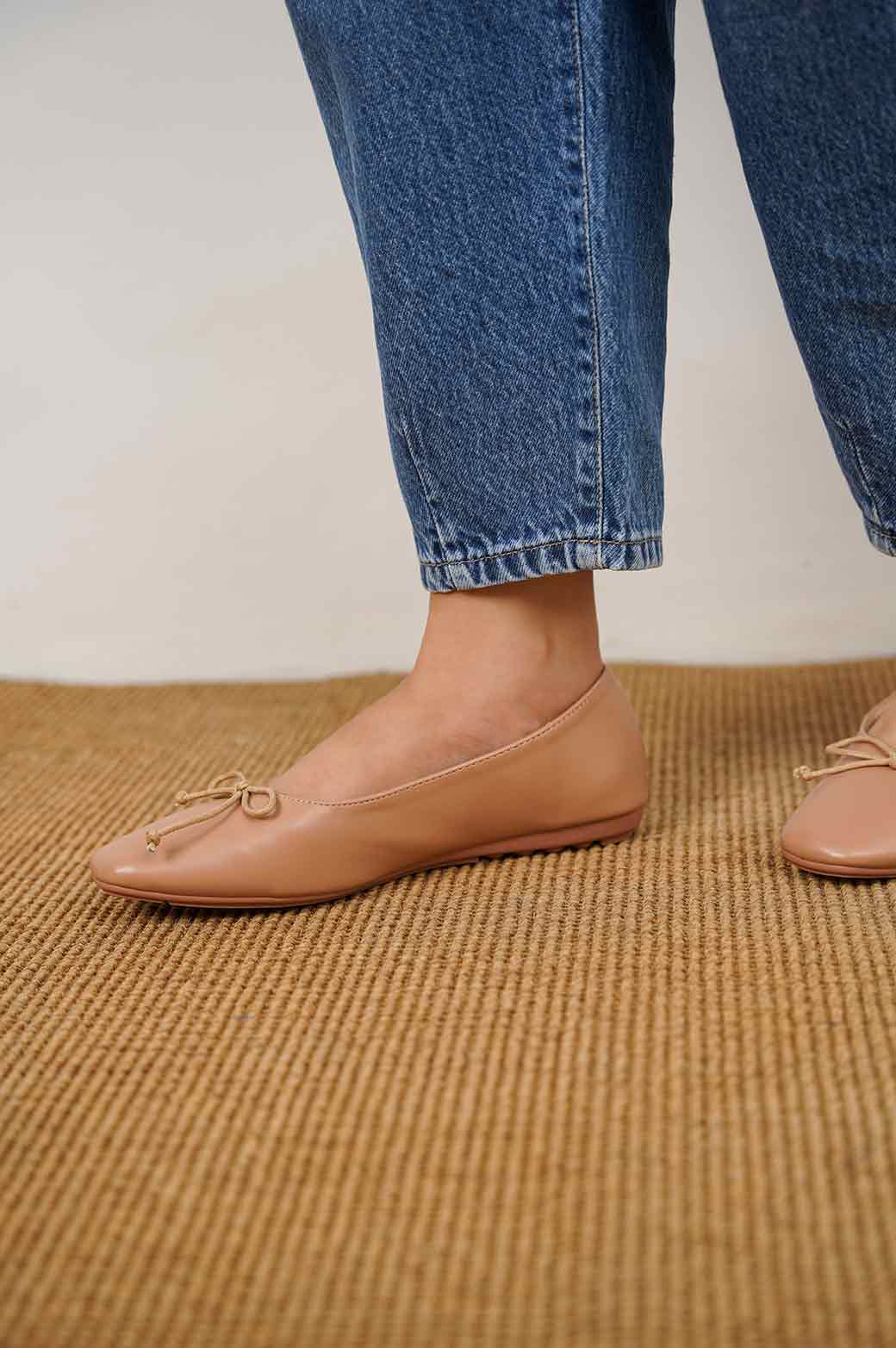 KHAKI BALLET PUMPS