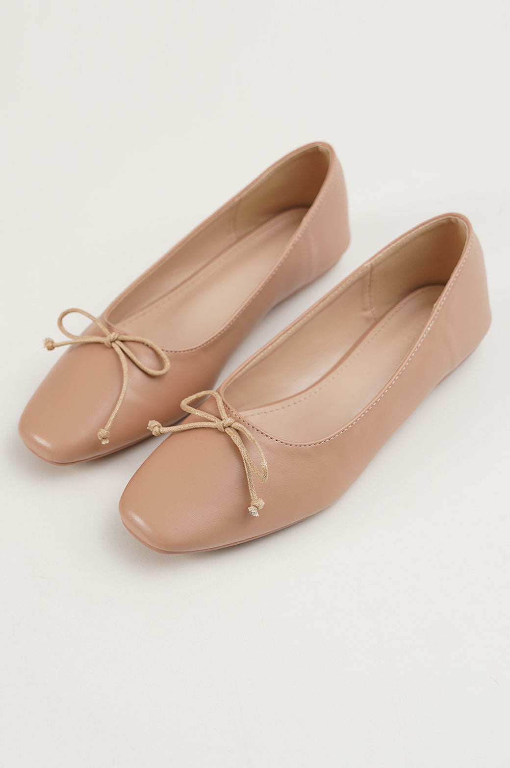 KHAKI BALLET PUMPS