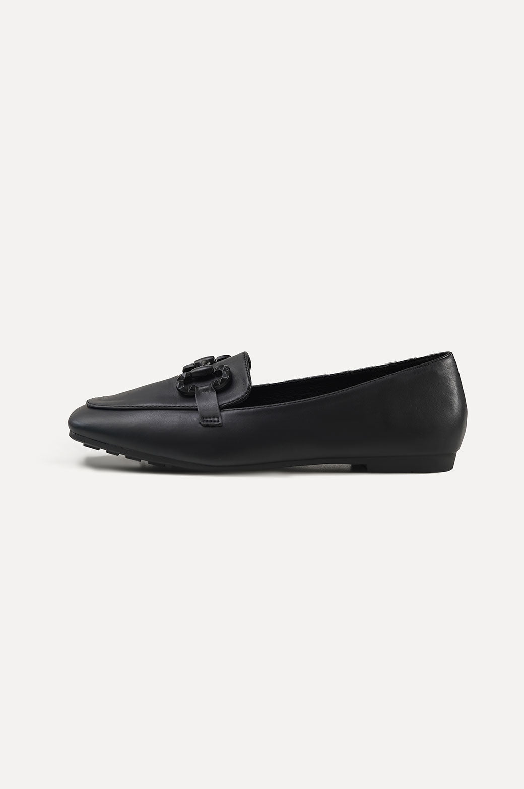 BLACK LOAFERS WITH BUCKLE