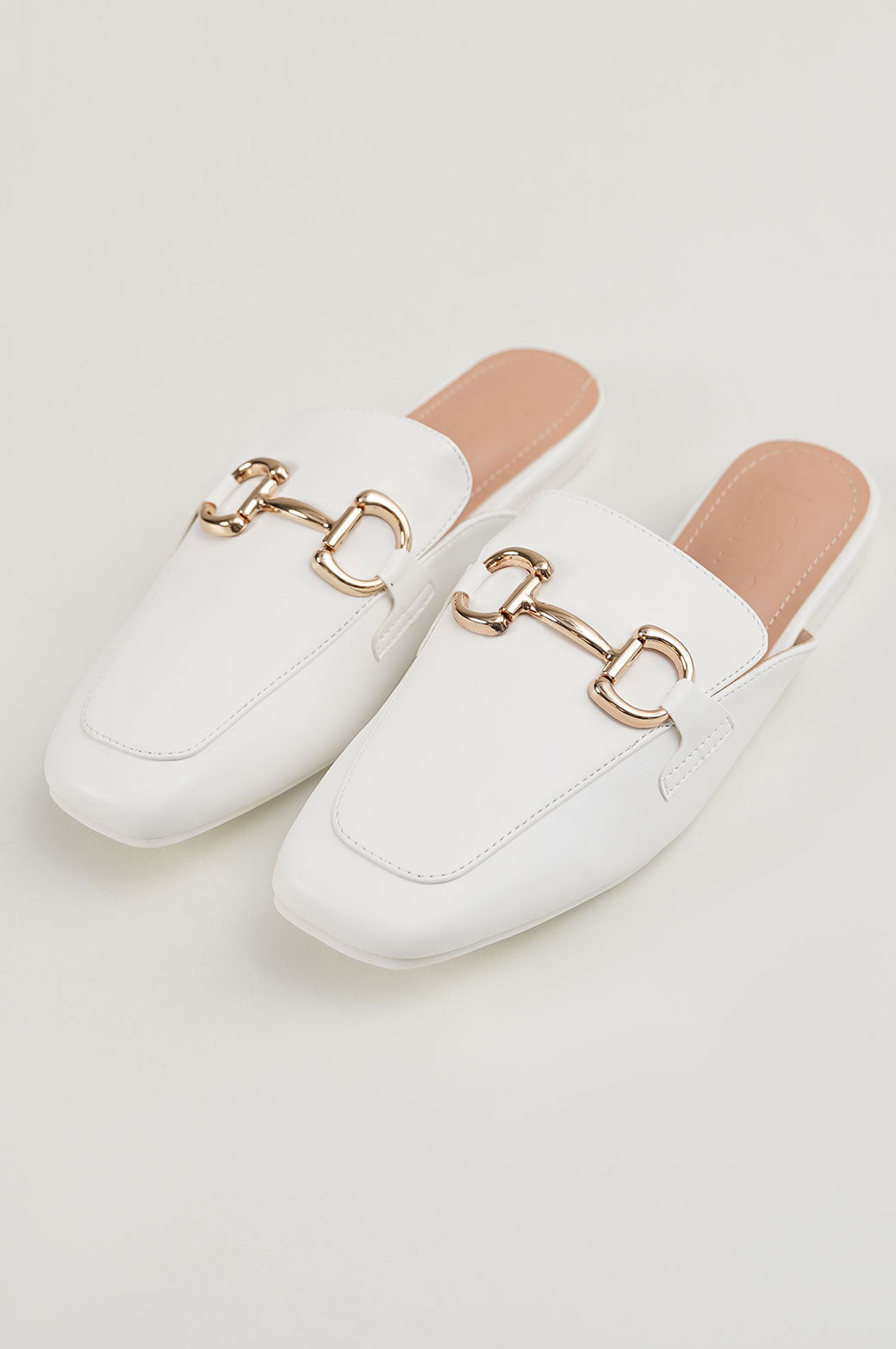 OFF WHITE SMART MULES WITH BUCKLE