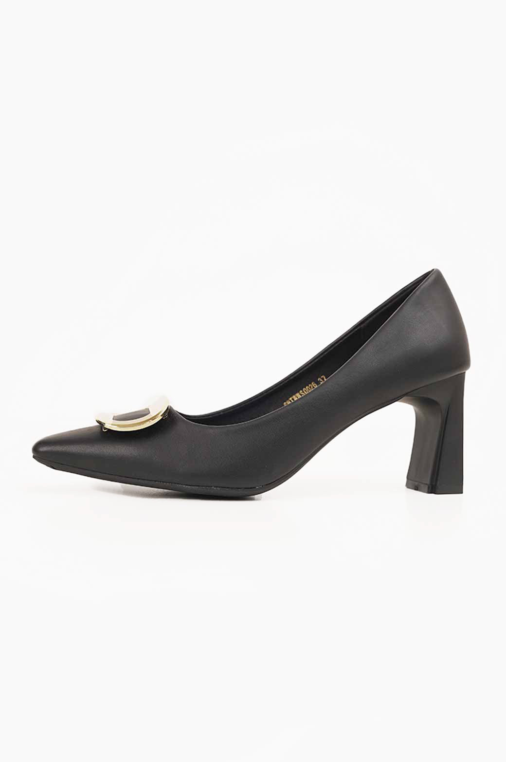 BLACK HEEL WITH BUCKLE