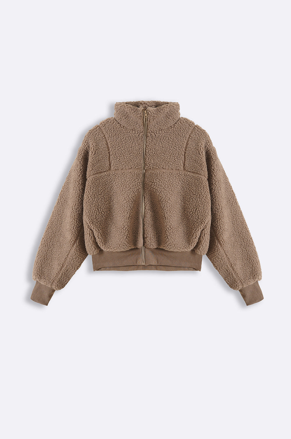 KHAKI SHORT SHERPA JACKET