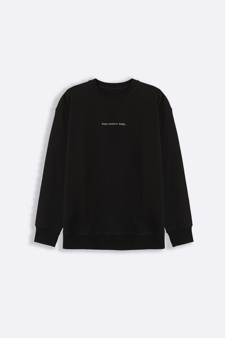 BLACK POST WESTERN UNISEX SWEATSHIRT