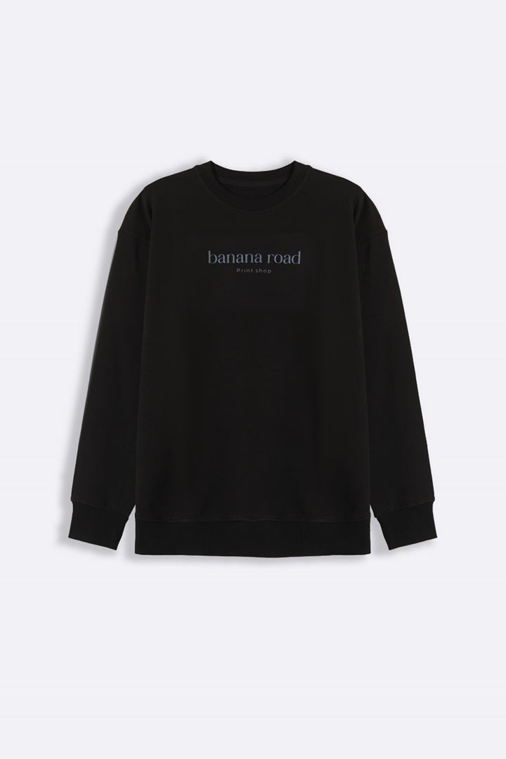 BLACK UNISEX SWEATSHIRT