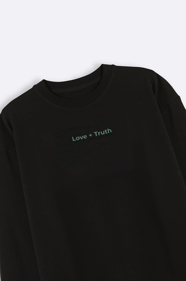 BLACK LOVE TRUTH UNISEX SWEATSHIRT