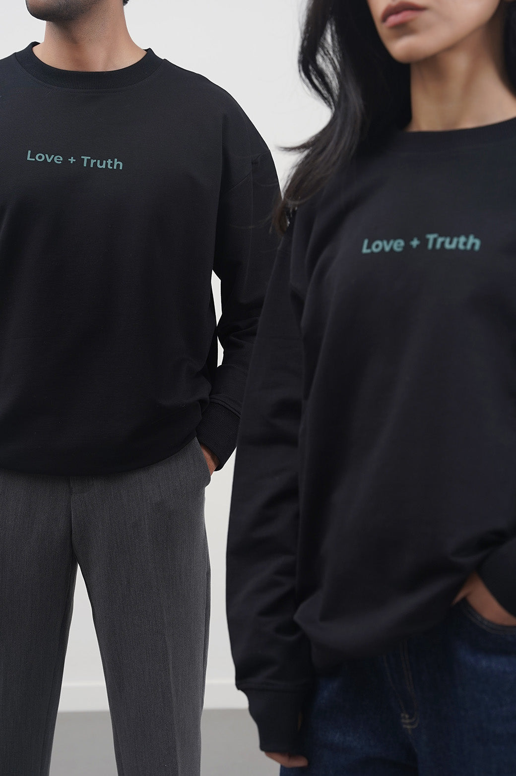 BLACK LOVE TRUTH UNISEX SWEATSHIRT