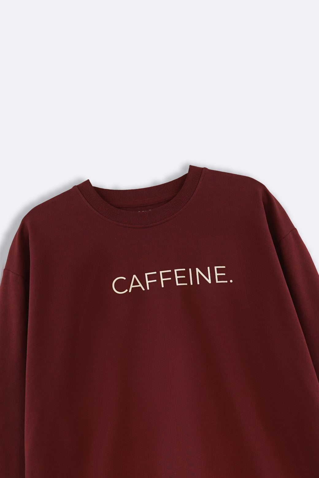 BURGUNDY CAFFEINE UNISEX SWEATSHIRT