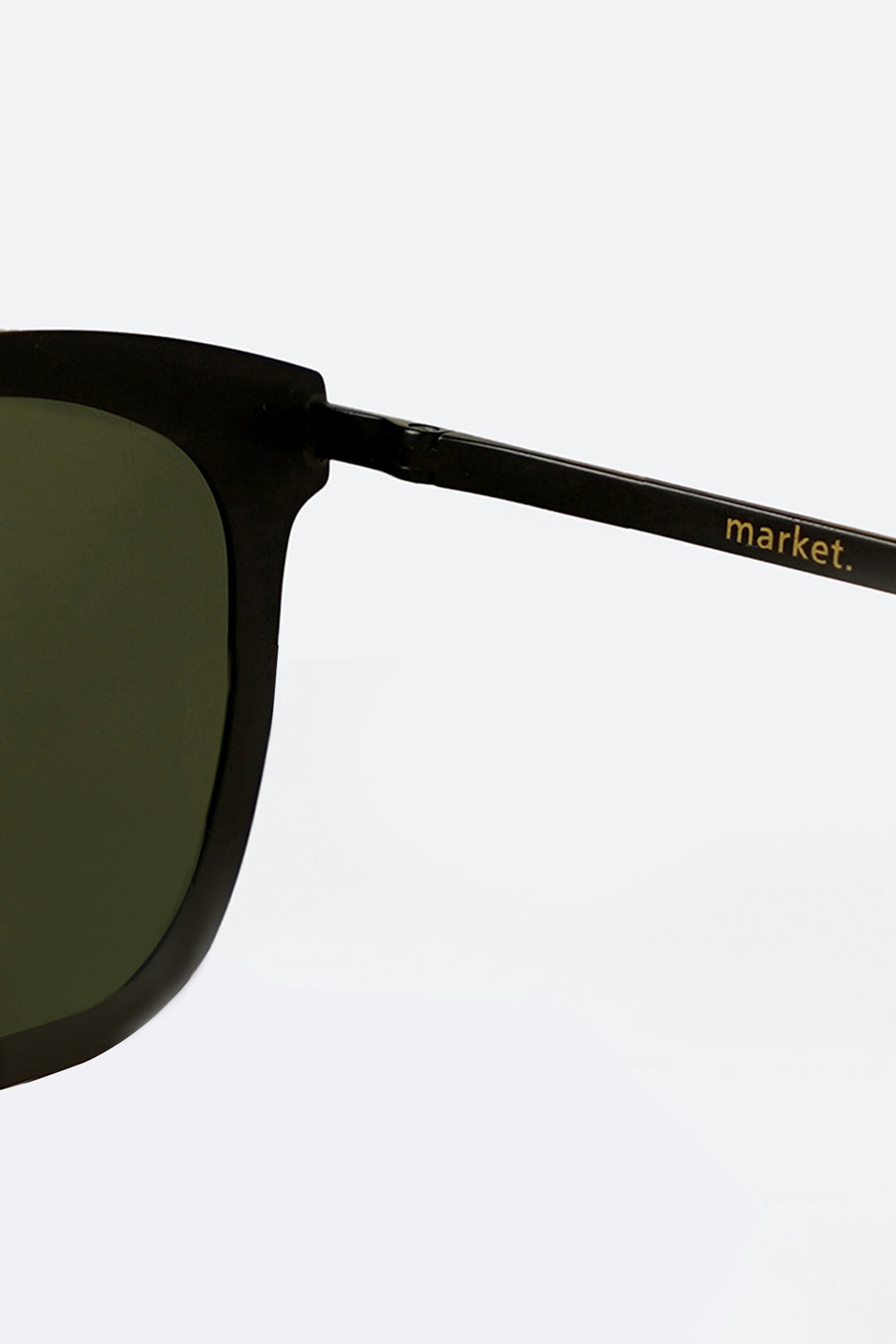BLACK GREEN UNI SUN GLASSES