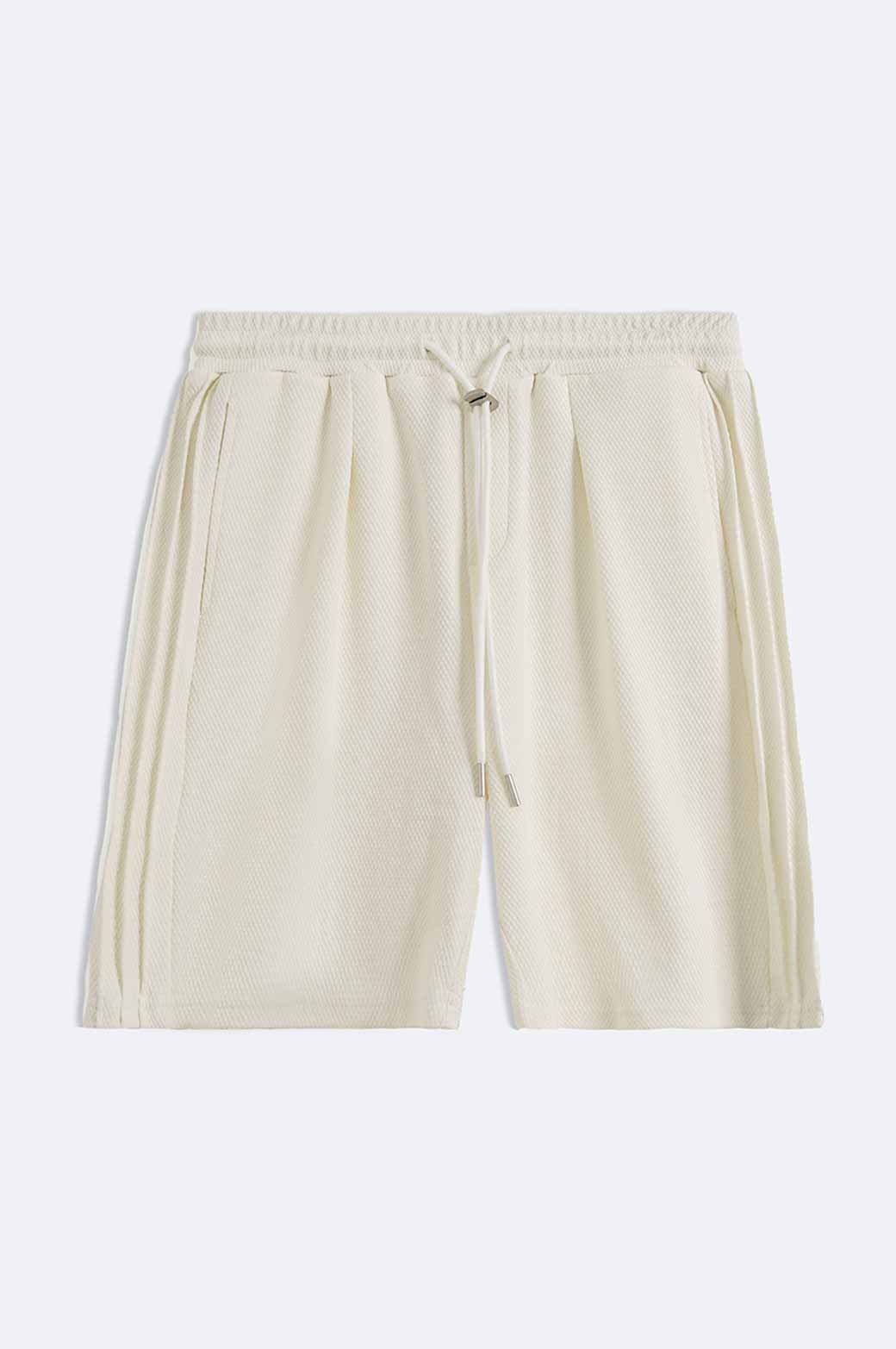 OFF WHITE TEXTURED SHORTS