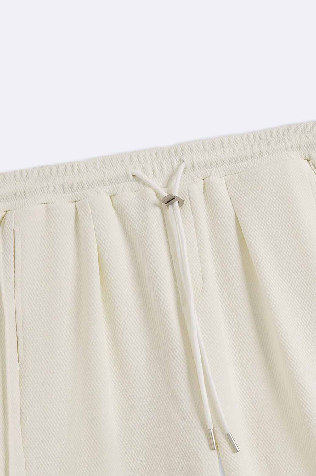 OFF WHITE TEXTURED SHORTS