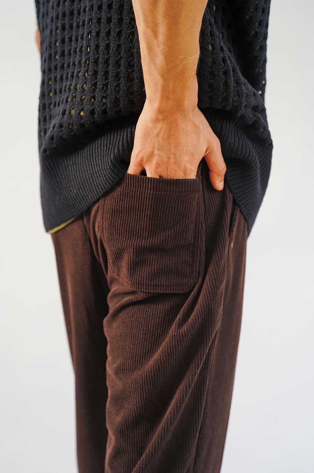 DARK BROWN CORD PANTS