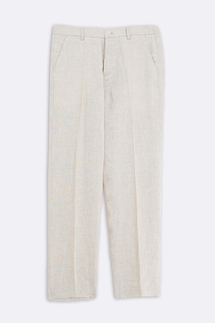 BEIGE PREMIUM LINEN CLASSIC PANTS