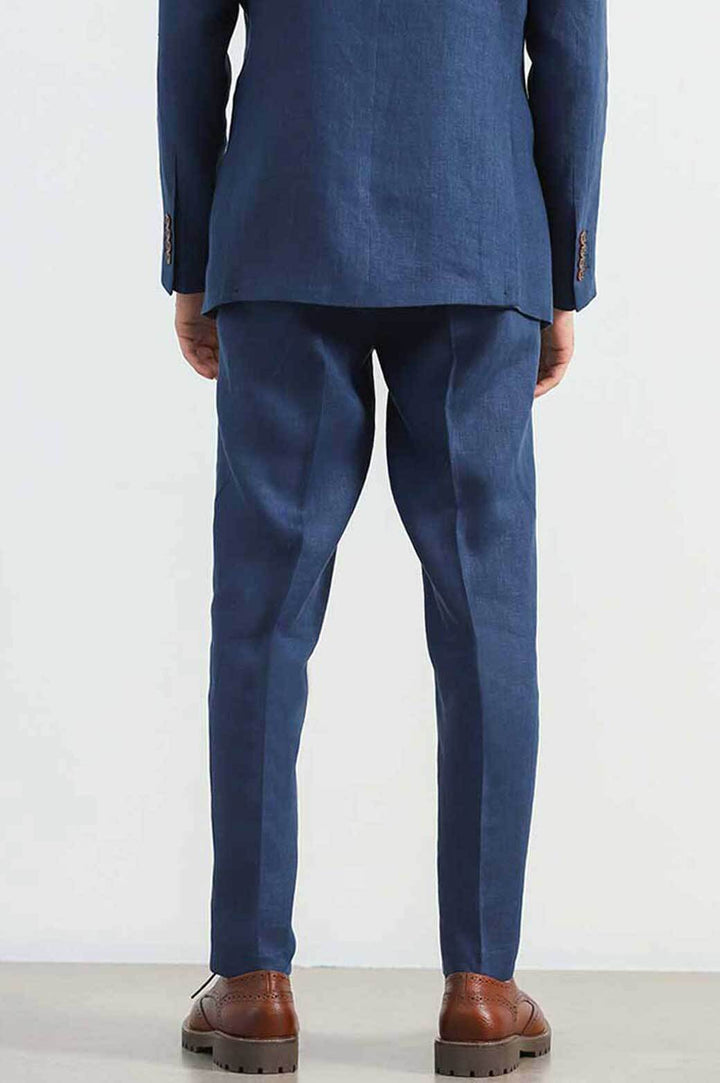 ROYAL BLUE PREMIUM LINEN CLASSIC PANTS