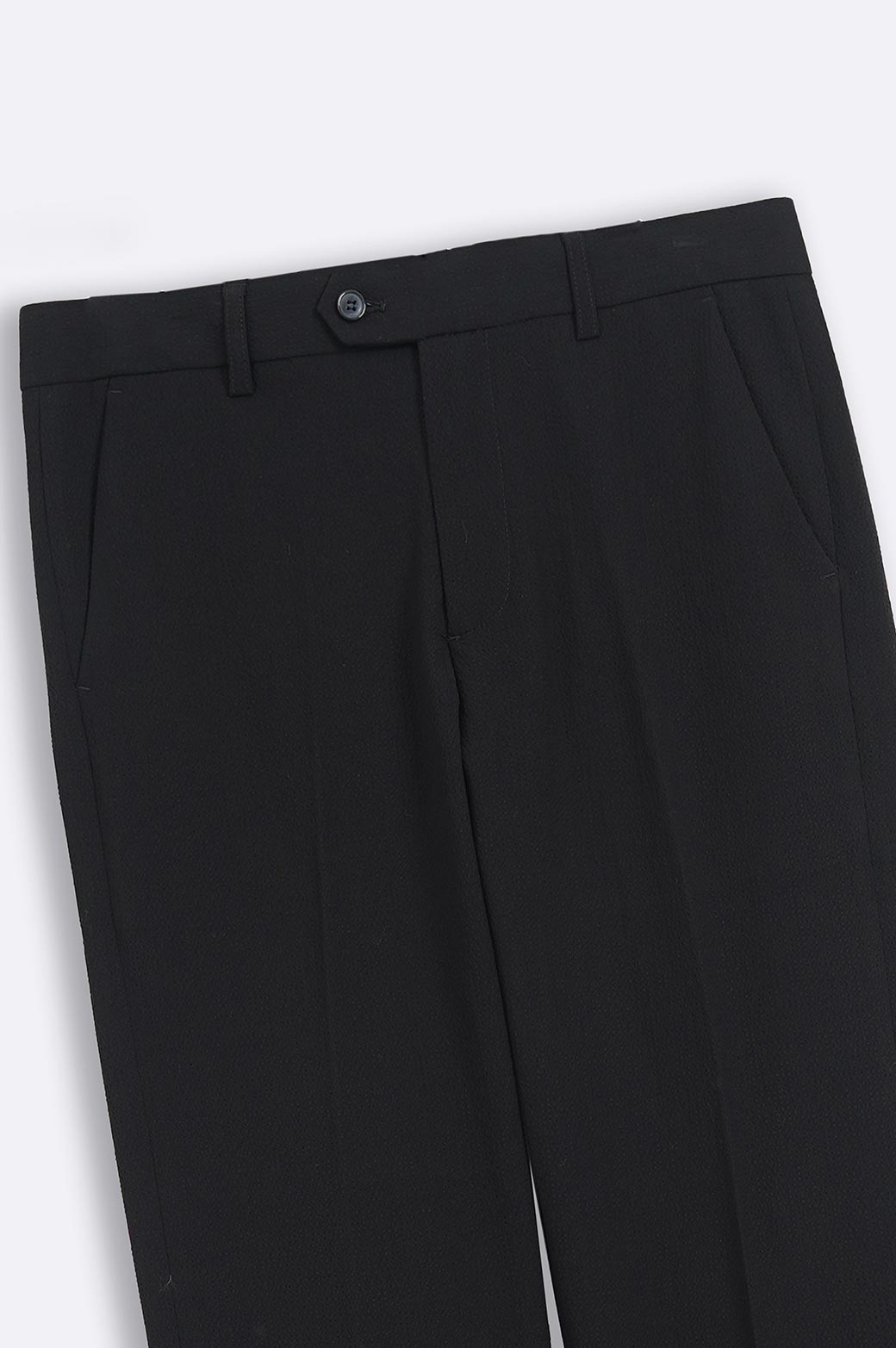 BLACK TEXTURED PANTS