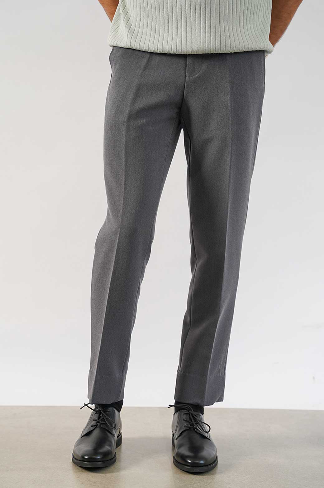 GREY TEXTURED PANTS