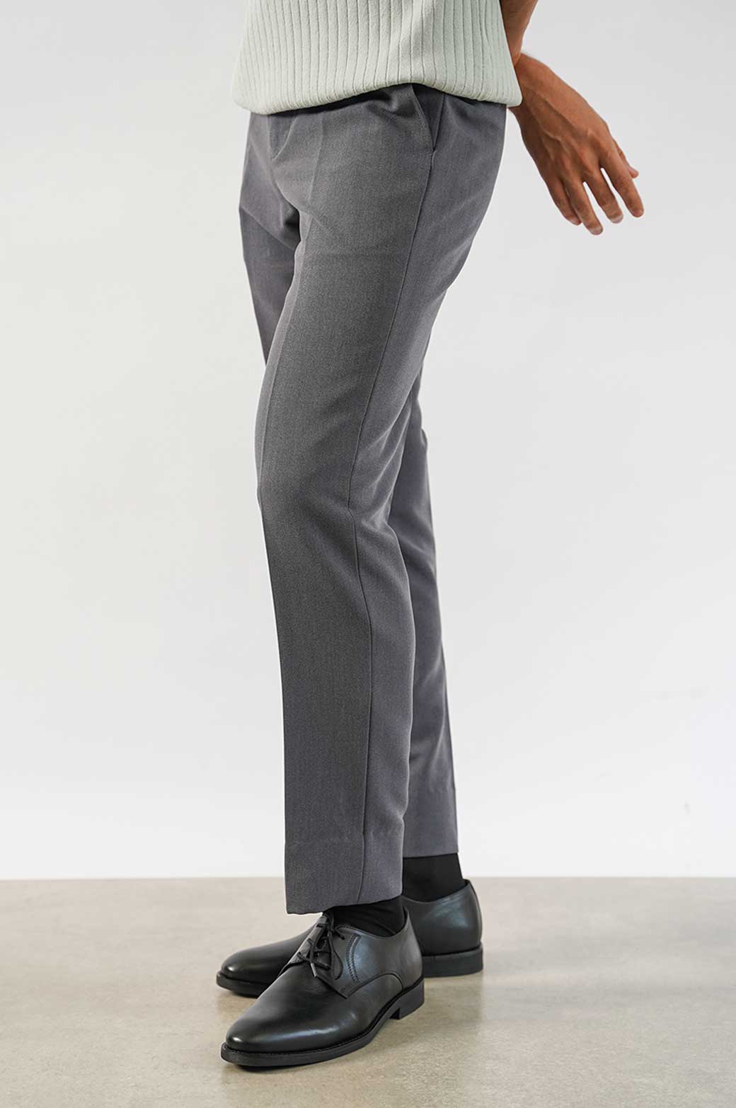 GREY TEXTURED PANTS