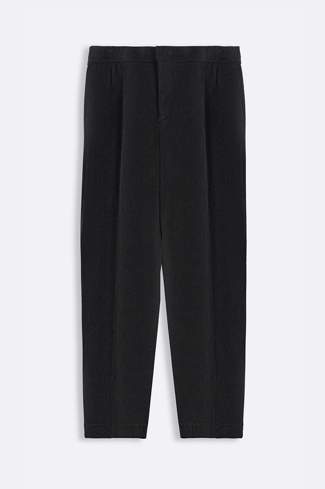 BLACK TEXTURED PANTS