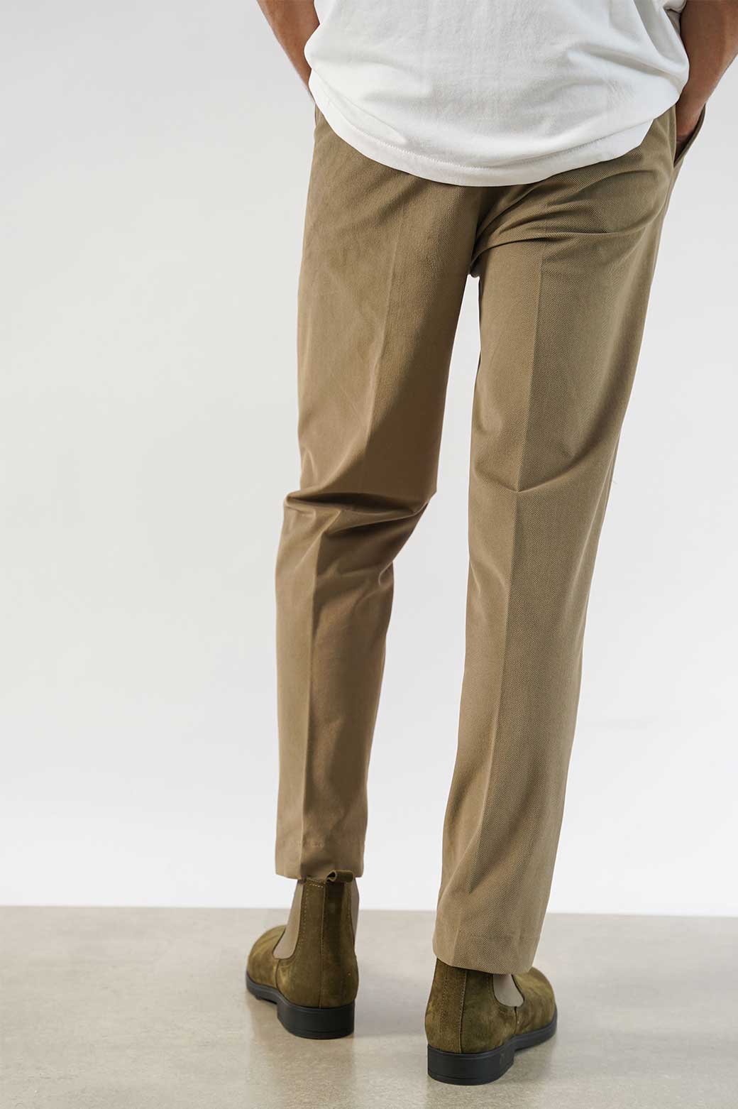 KHAKI TEXTURED PANTS