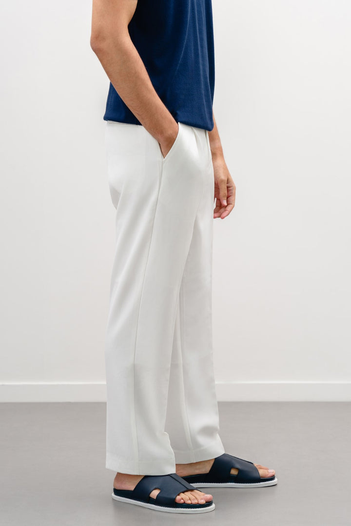 WHITE ADJUSTABLE PANTS