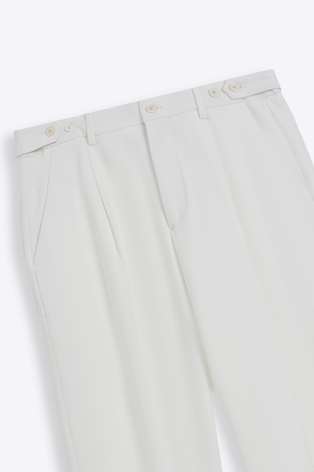 WHITE ADJUSTABLE PANTS