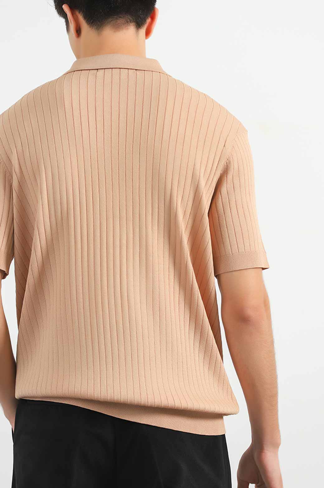 CAMEL TEXTURED POLO