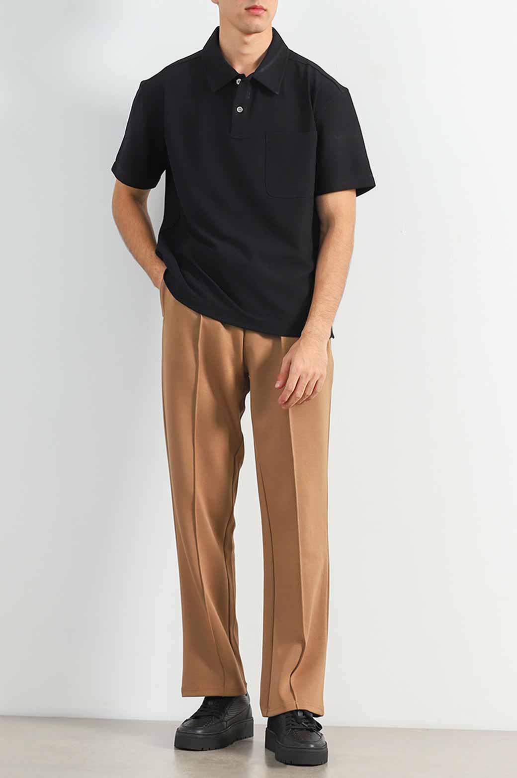 BLACK GOLF POLO