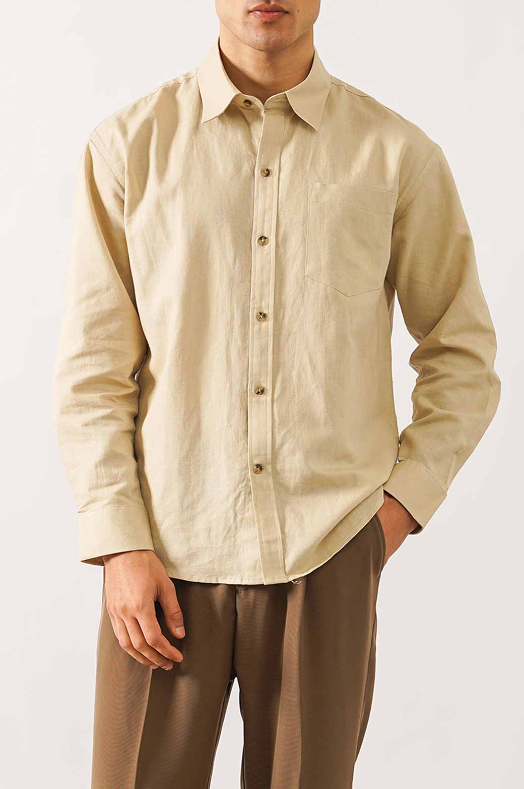BEIGE BASIC SHIRT