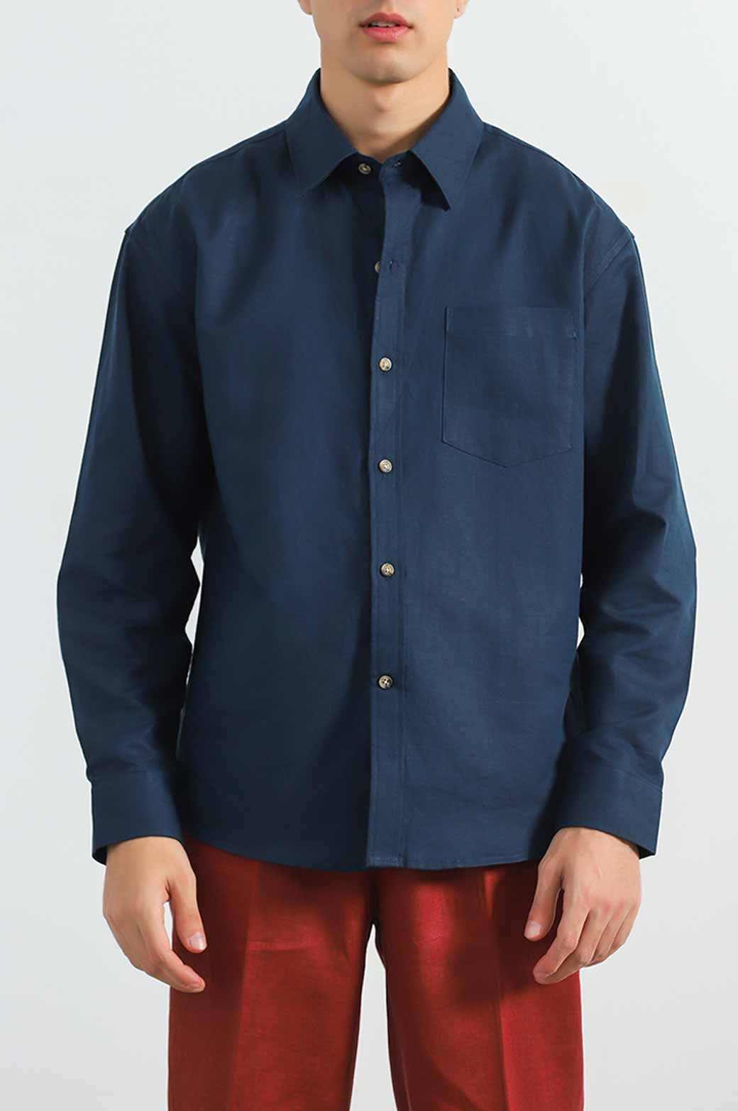 NAVY BASIC SHIRT