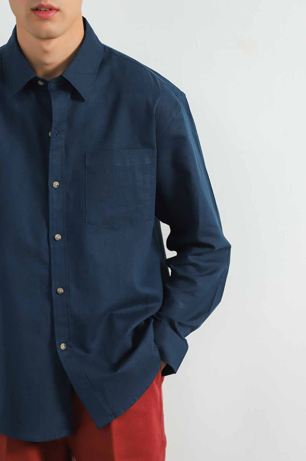 NAVY BASIC SHIRT