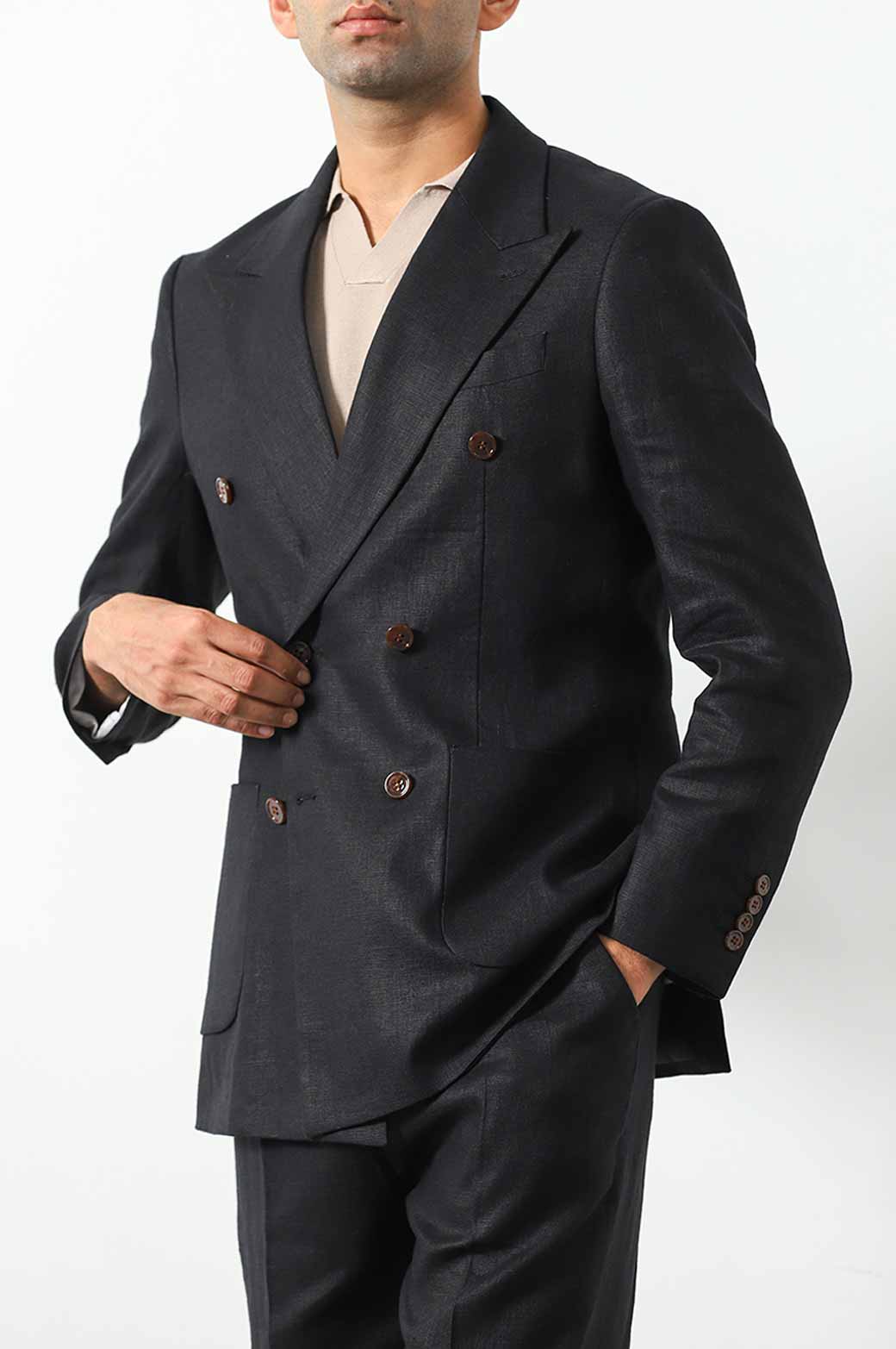 BLACK PREMIUM LINEN BLAZER