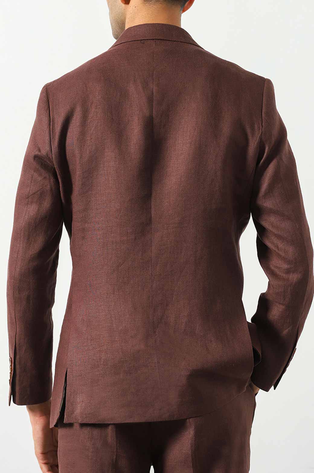 CHOCOLATE PREMIUM LINEN BLAZER