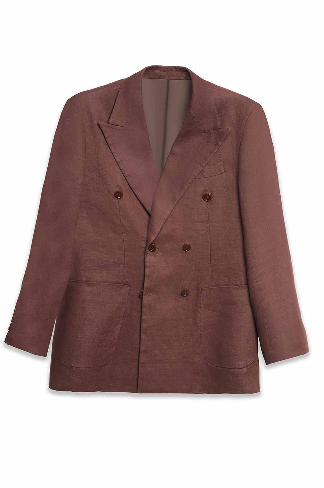 CHOCOLATE PREMIUM LINEN BLAZER