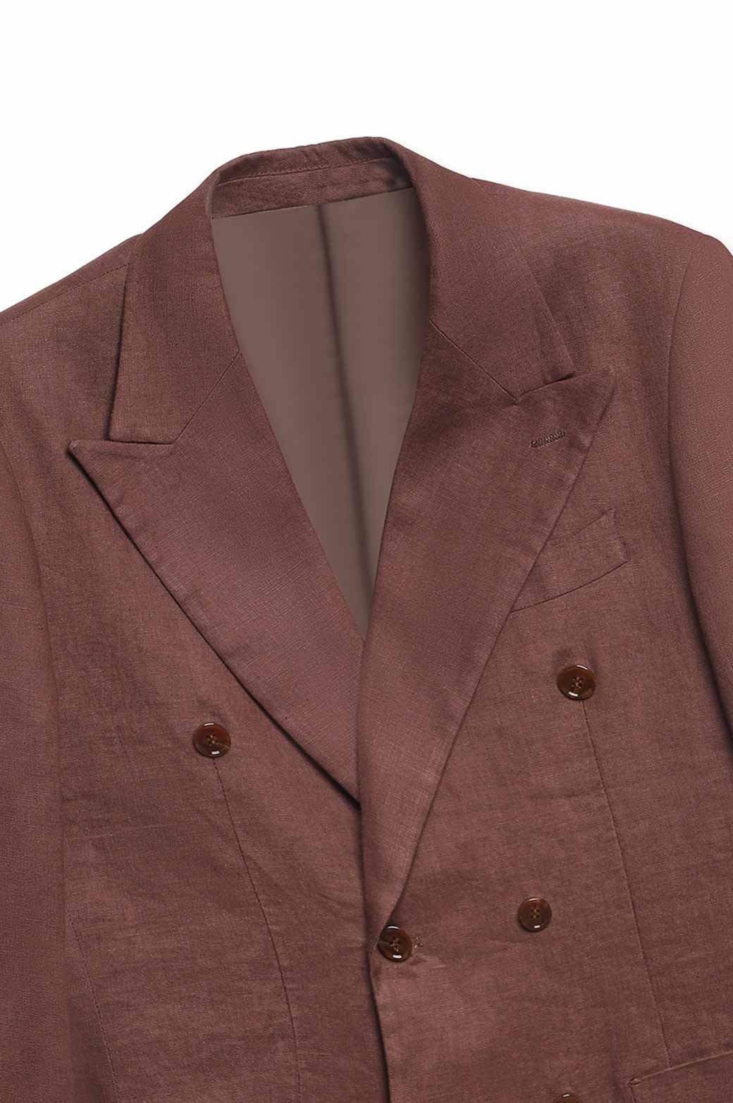 CHOCOLATE PREMIUM LINEN BLAZER