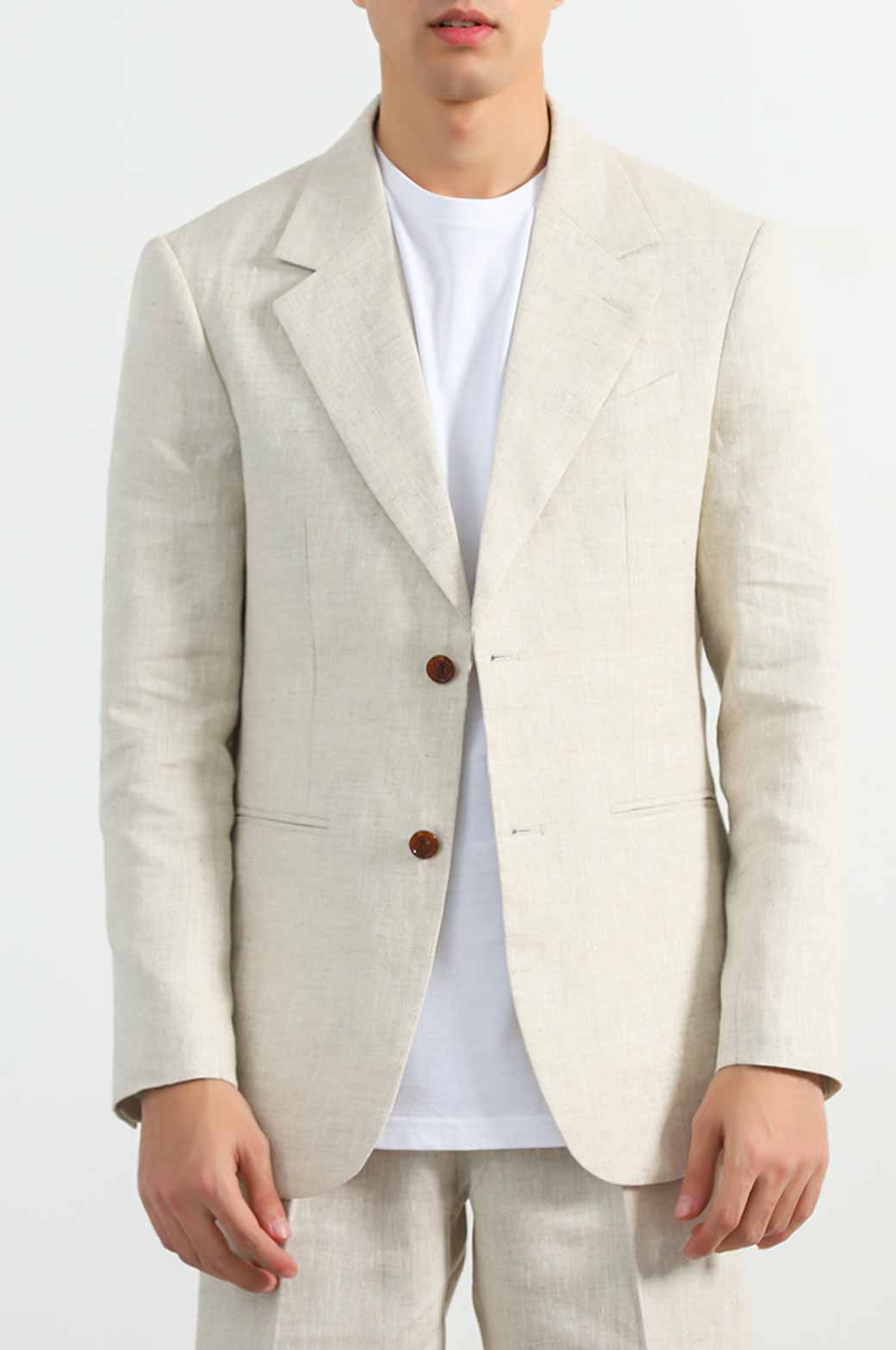 BEIGE PREMIUM LINEN BLAZER