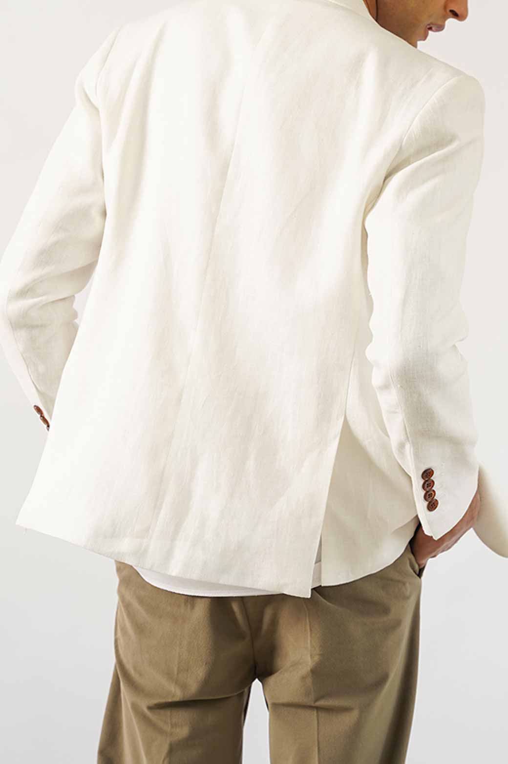 CREAM PREMIUM LINEN BLAZER