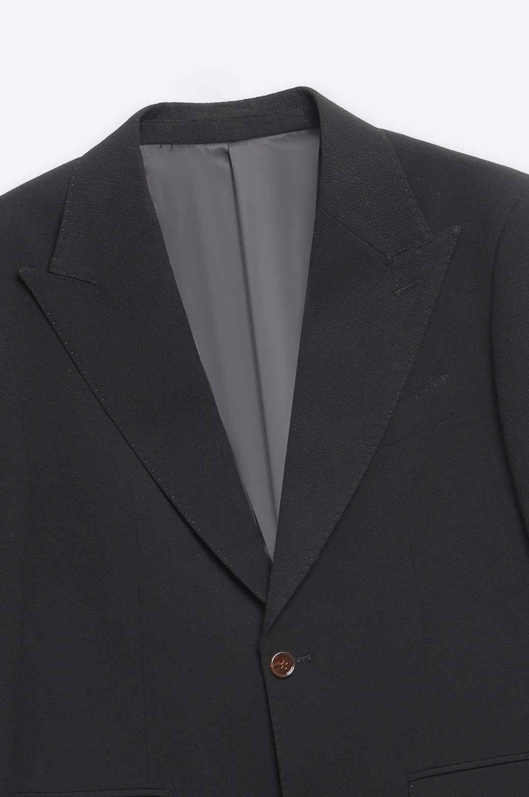 BLACK TEXTURED BLAZER