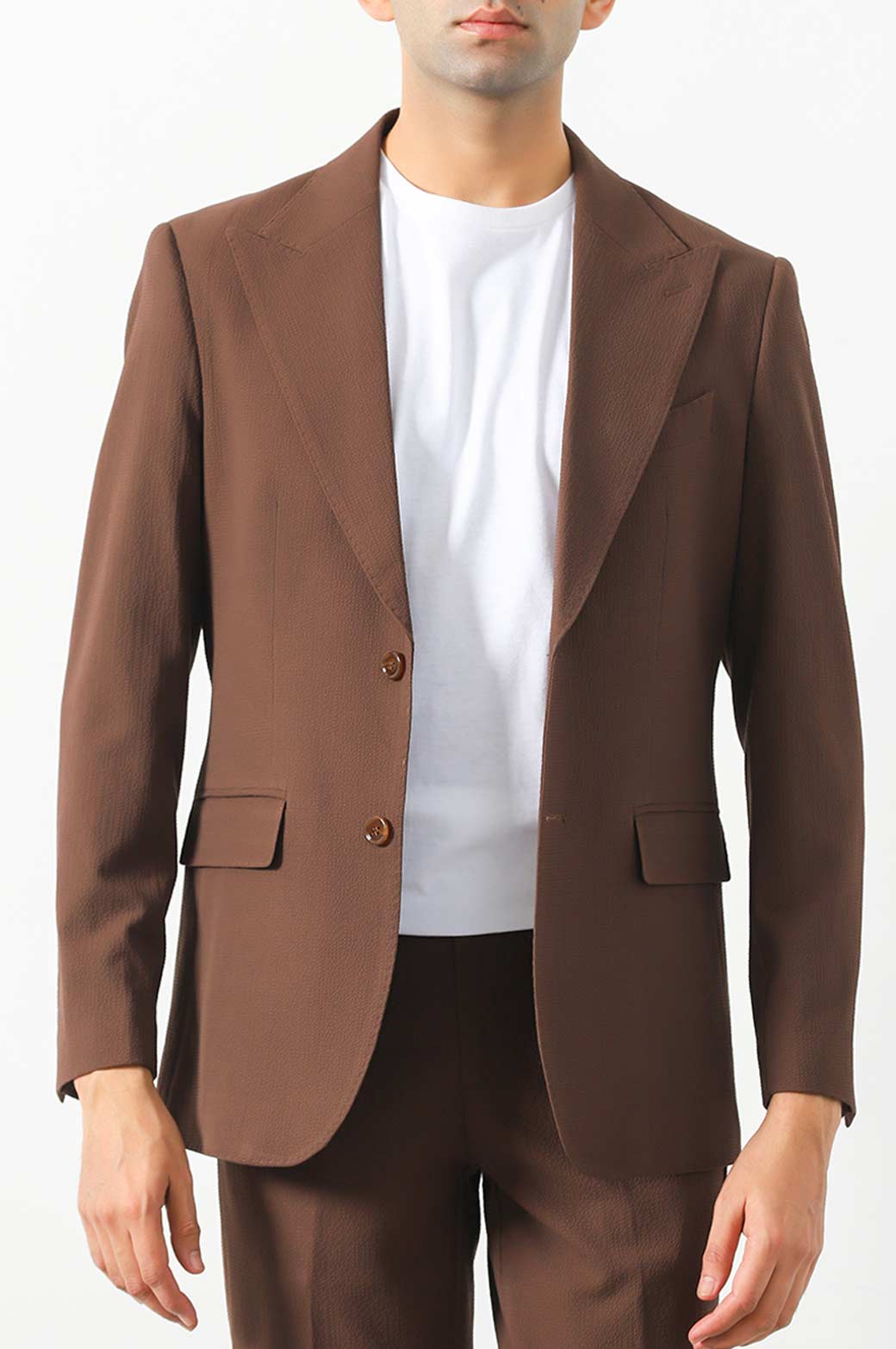 CHOCOLATE TEXTURED BLAZER