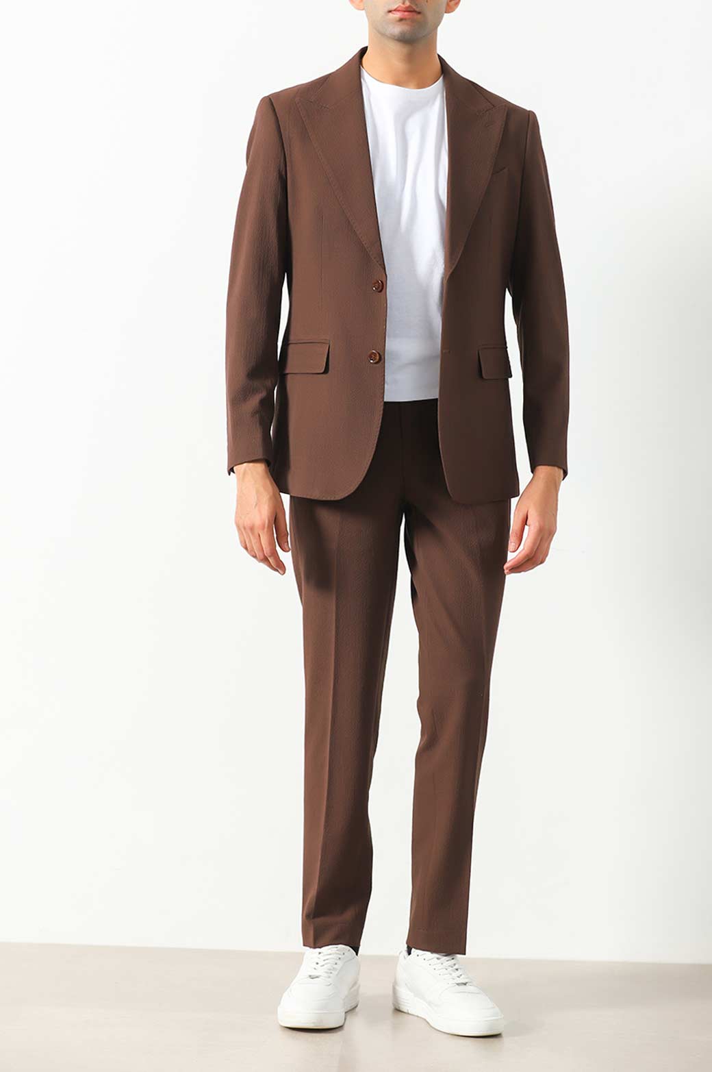 CHOCOLATE TEXTURED BLAZER