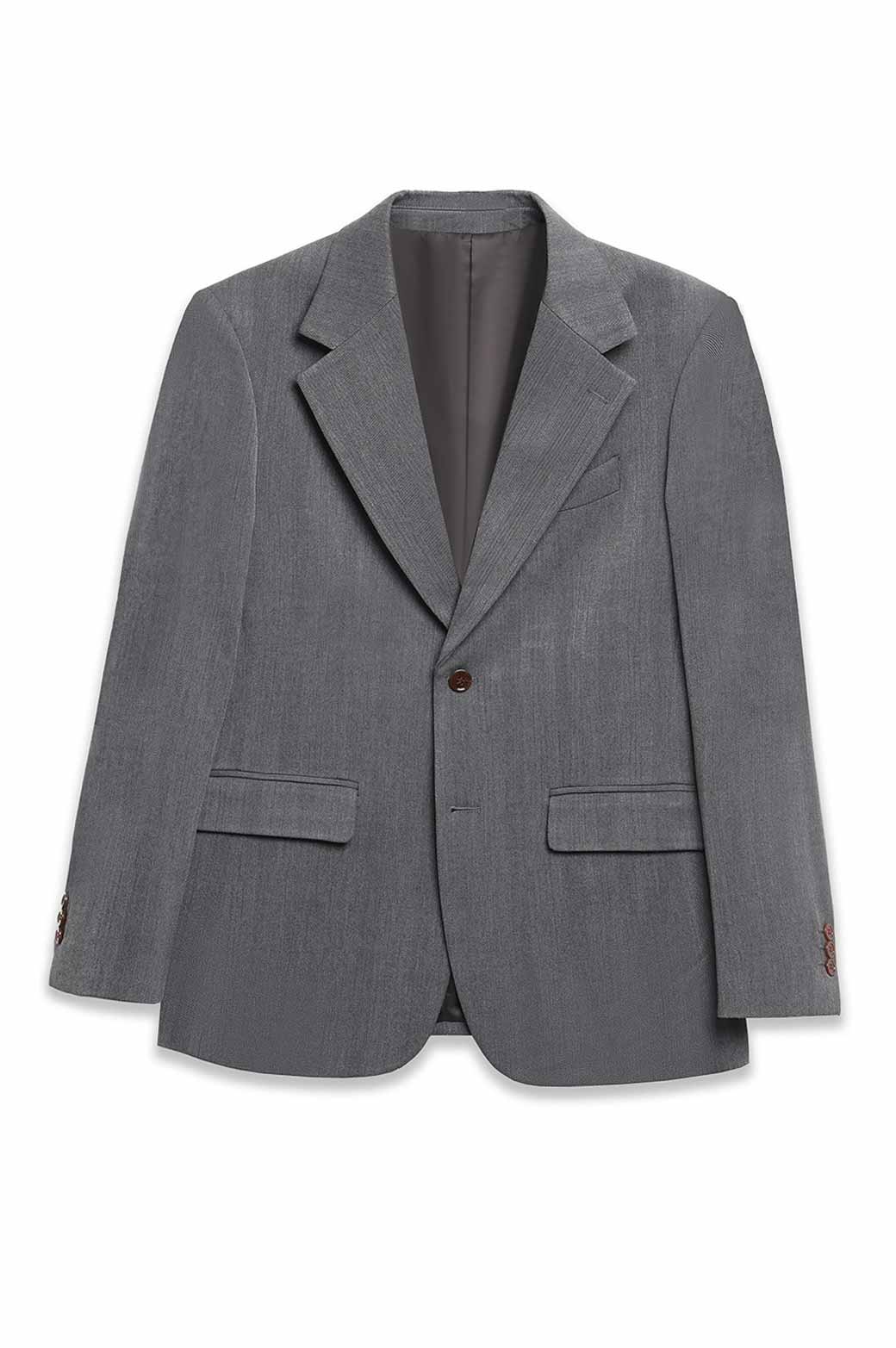 GREY TEXTURED BLAZER
