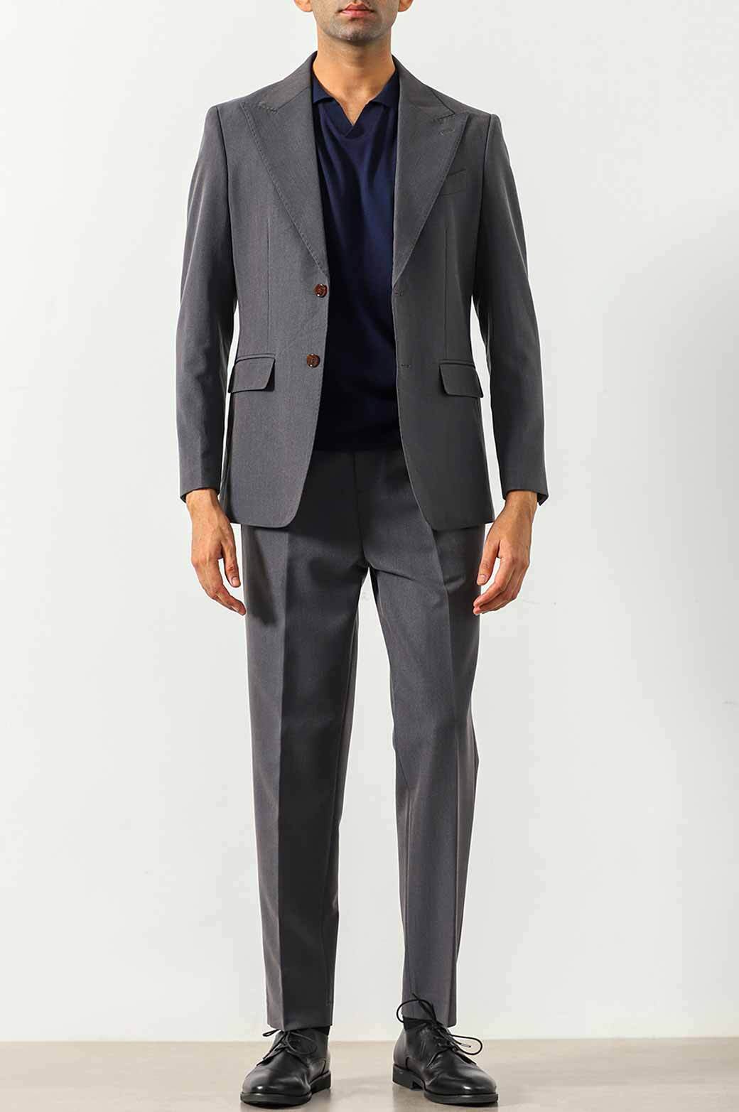 GREY TEXTURED BLAZER