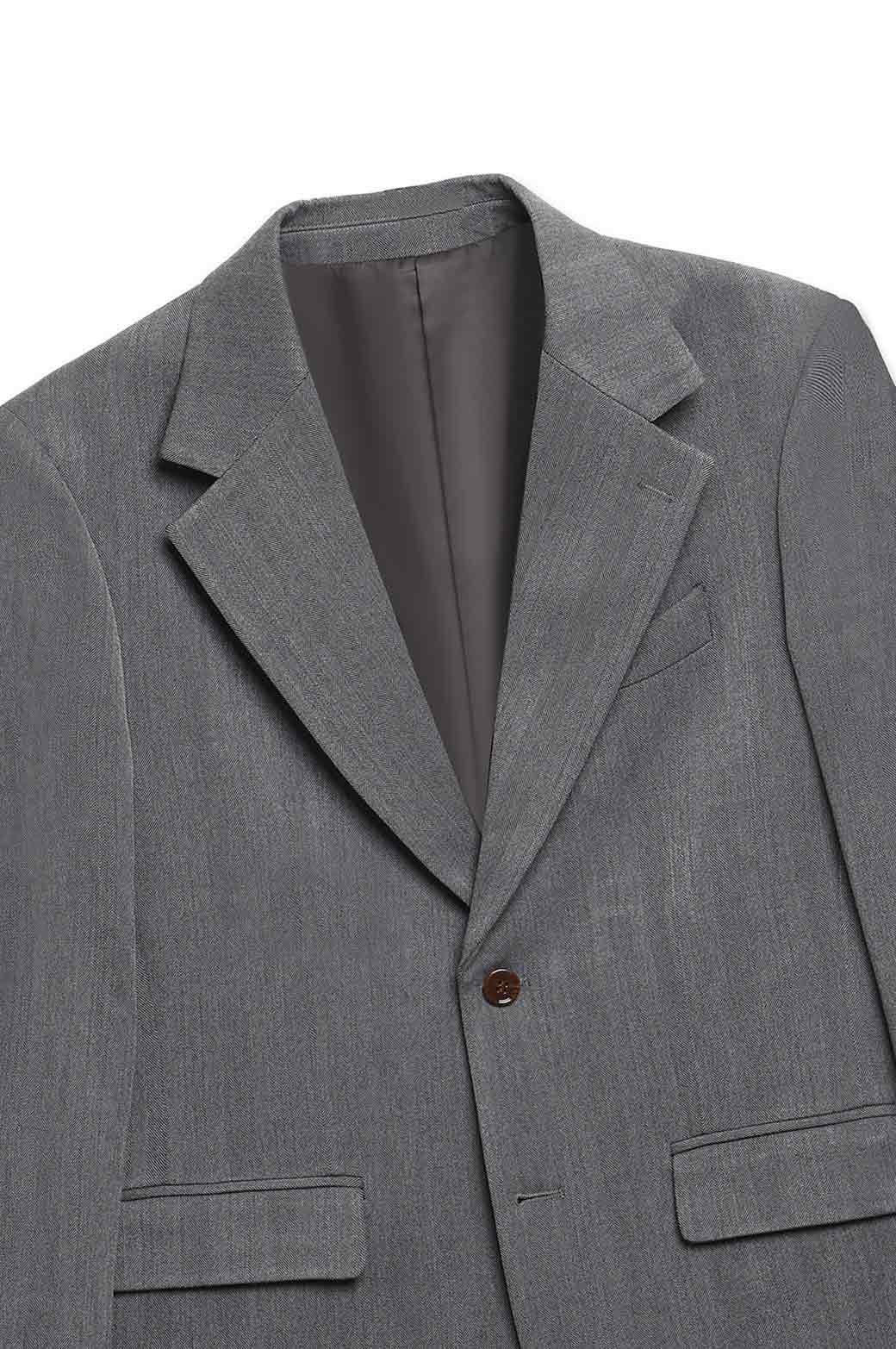 GREY TEXTURED BLAZER