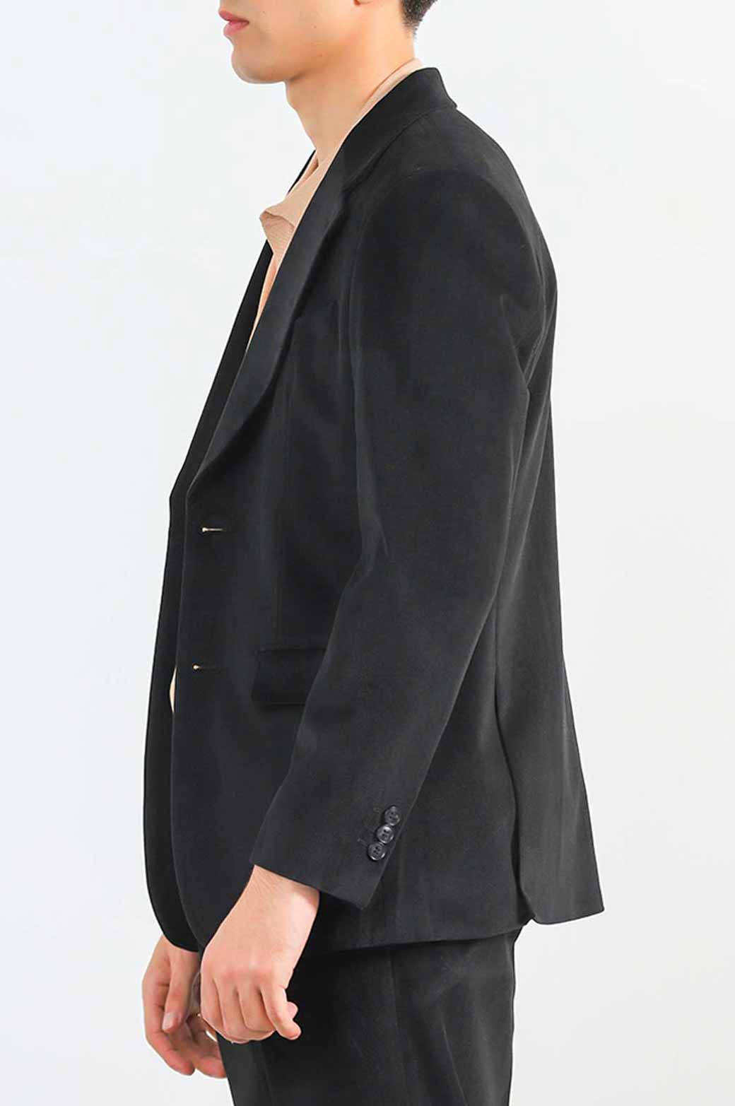 BLACK TEXTURED BLAZER