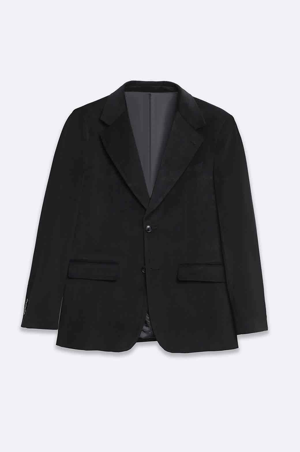 BLACK TEXTURED BLAZER