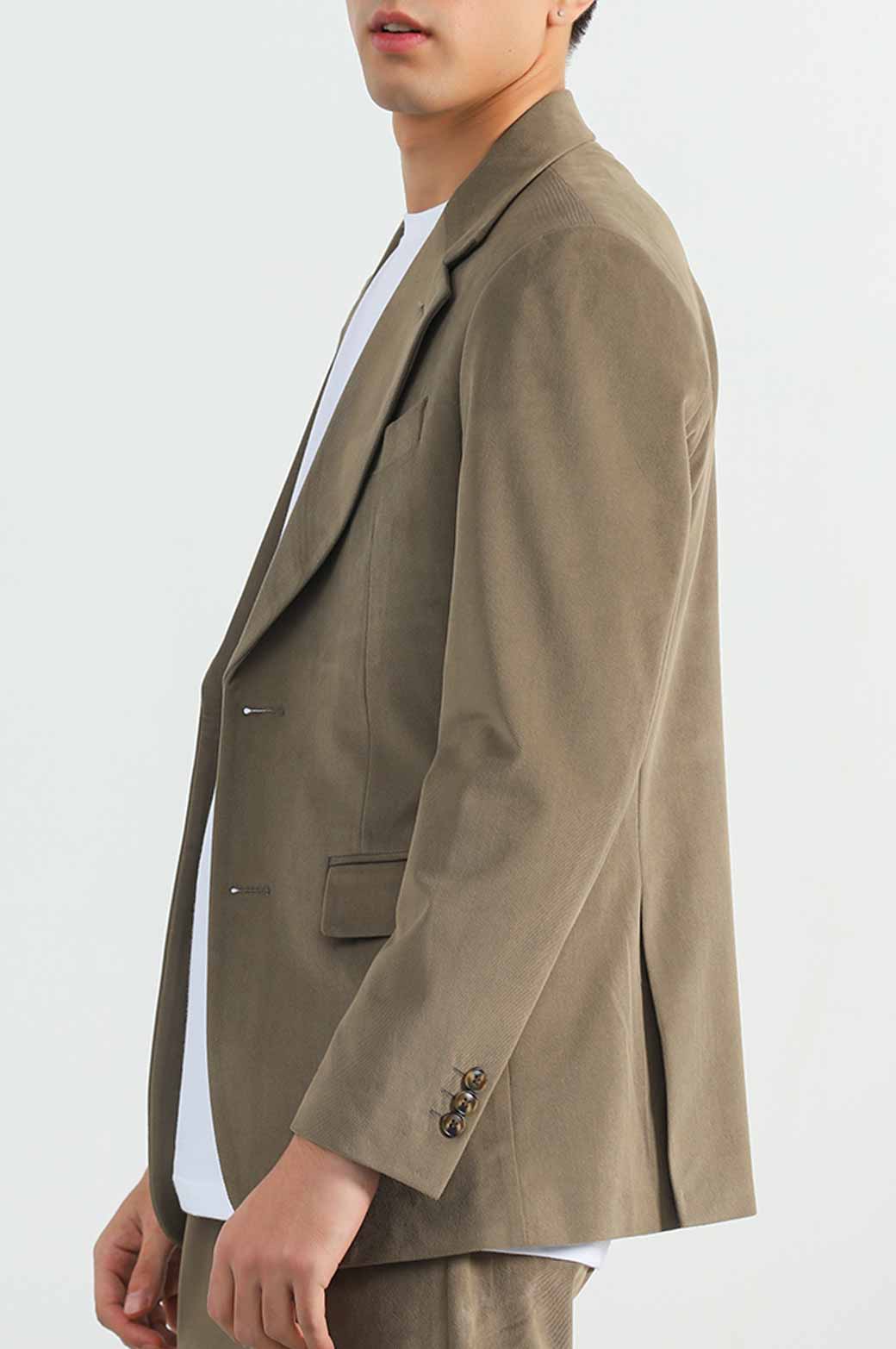 KHAKI TEXTURED BLAZER