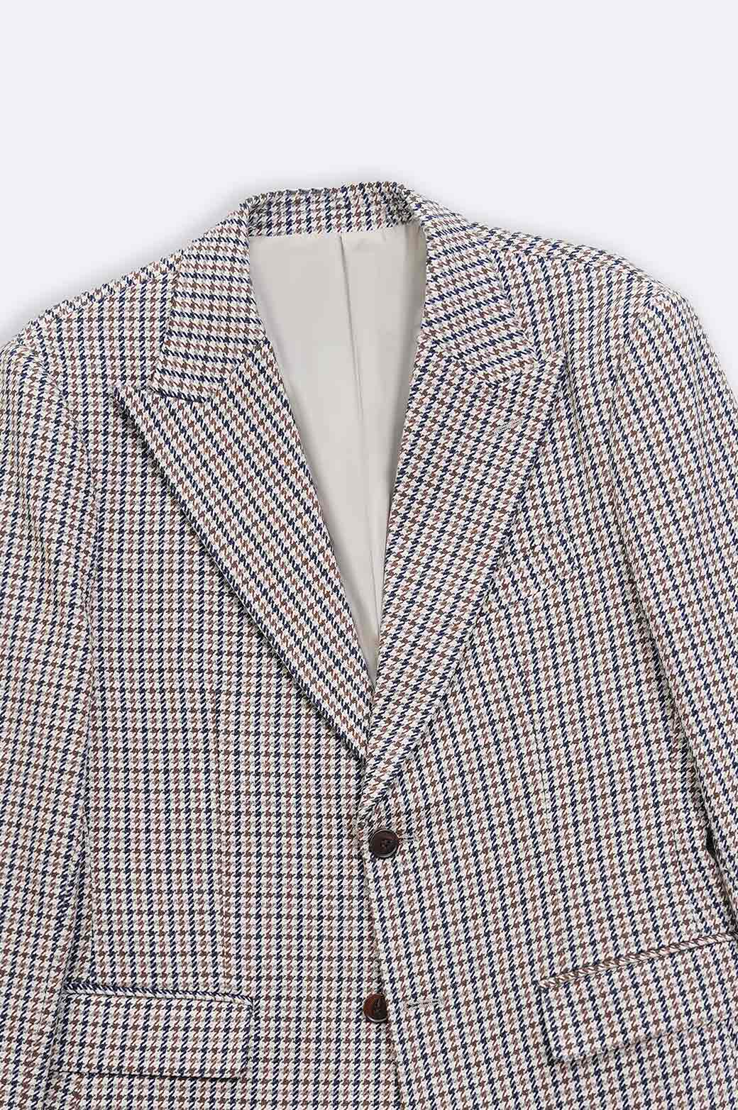 BEIGE HOUNDSTOOTH BLAZER