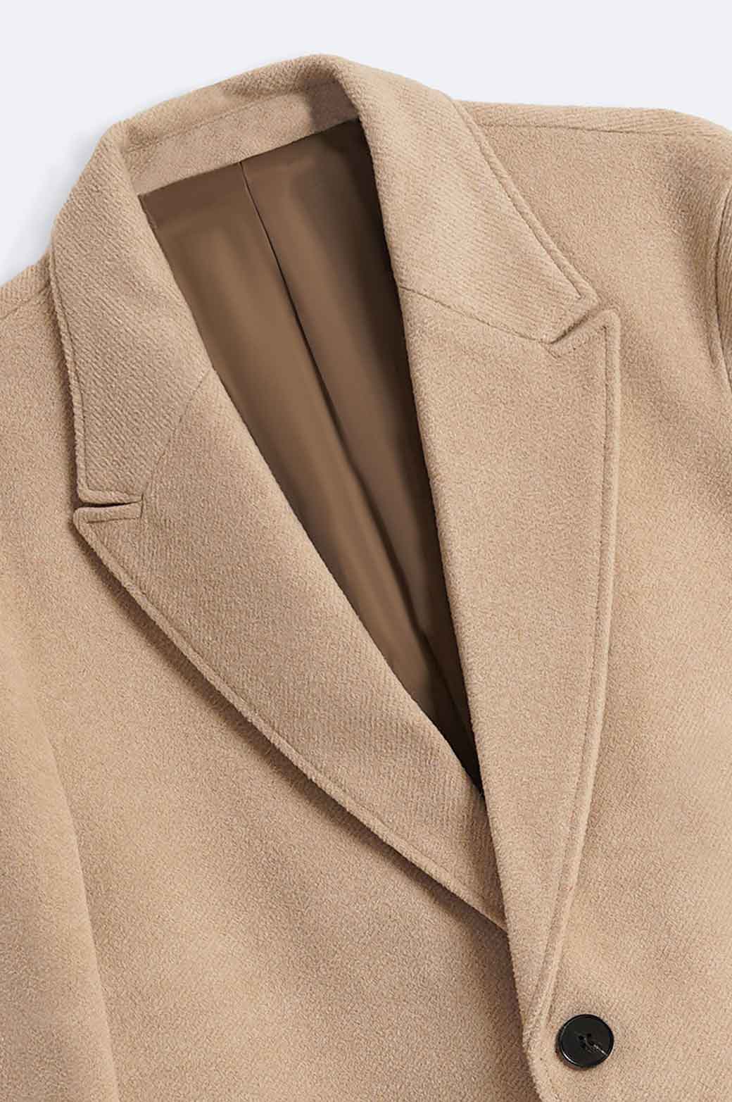 BEIGE WOOL BLEND COAT
