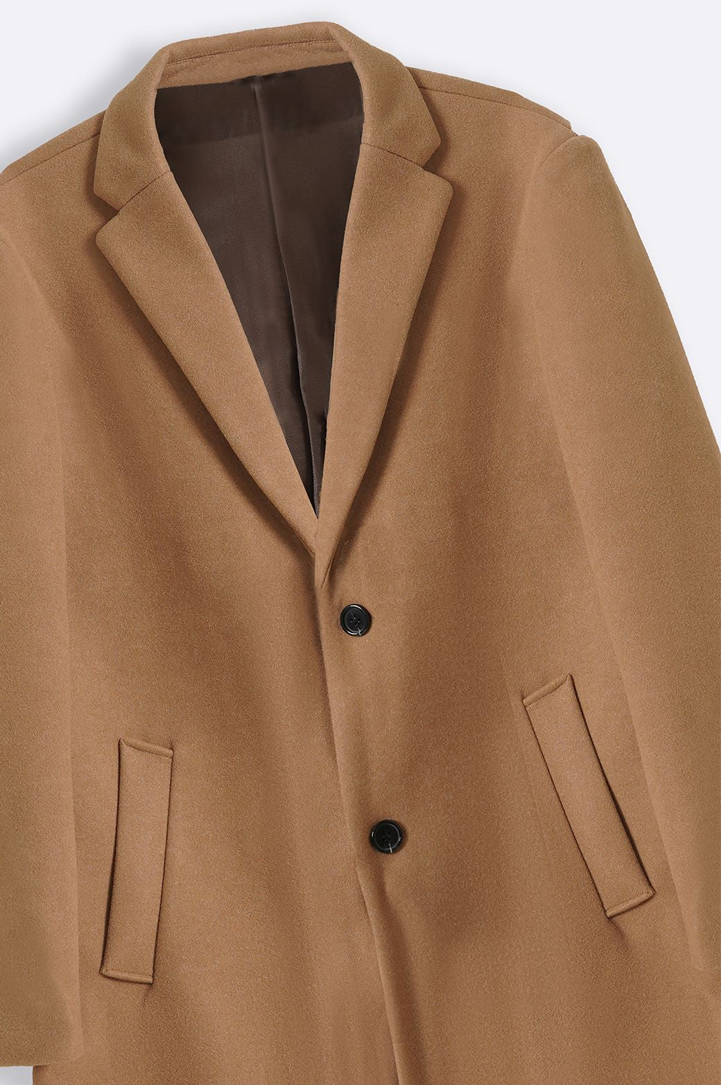 TAN WOOL BLEND COAT