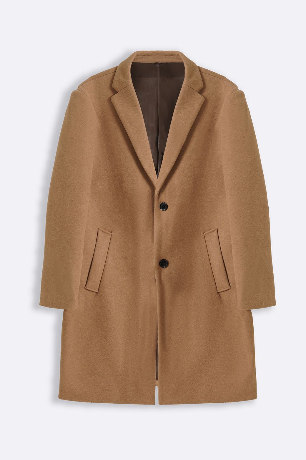 TAN WOOL BLEND COAT